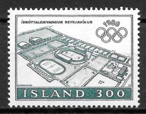 filatelia olimpiada Islandia 1980