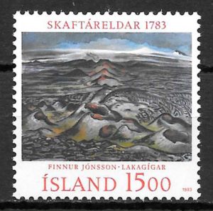 filatelia pintura islandia 1983