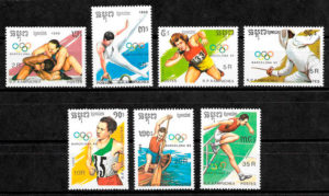 filatelia colección olimpiadas Kampuchea 1989