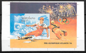 colección selos olimpiadas Laos 1995