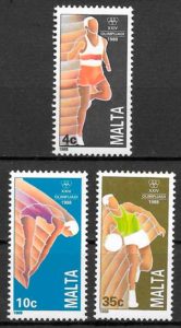 filatelia coleccion olimpiadas Malta 1988