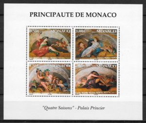 filatelia coleccion pintura Monaco 2002