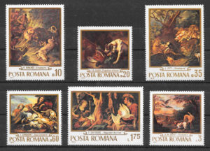 filatelia coleccion pintura Rumania 1970