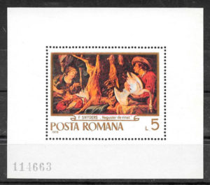 filatelia coleccion pintura Rumania 1970