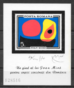 filatelia coleccion pintura Rumania 1970