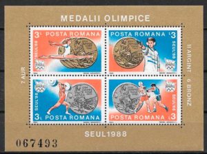 filatelia olimpiadas Rumania 1988