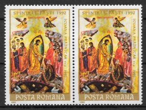 filatelia coleccion pintura Rumania 1992