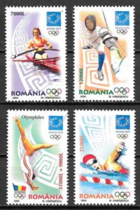 filatelia coleccion olimpiadas Rumania 2004