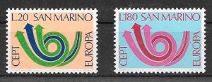 filatelia tema Europa San Marino-1972