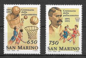 colección sellos deporte San Marino 1991