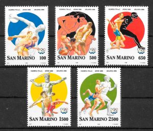 colección sellos deporte San Marino 1996