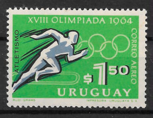 colección sellos olimpiadas Uruguay 1965