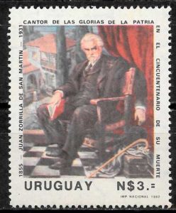 filatelia pintura Uruguay 1982