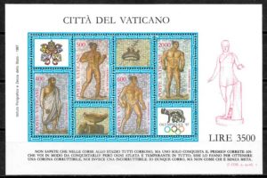 filatelia coleccion olimpiadas Vaticano 1987