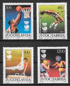 coleccion selos olimpiadas Yugoslavia 1988