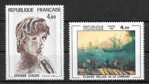 sellos arte Francia 1982