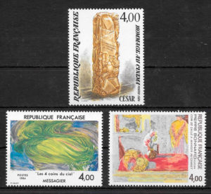 filatelia colección arte Francia 1983