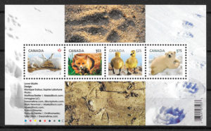 filatelia coleccion fauna Canada 2011