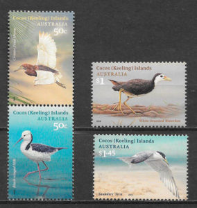 filatelia colección fauna Cocos Islands 2008