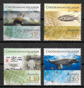 filatelia colección fauna Cocos Islands 2009