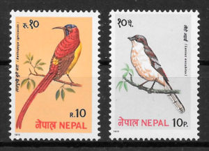 sellos fauna Nepal 1979