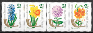colección sellos flora Hungría 1963