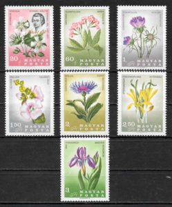 colección sellos flora Hungría 1967