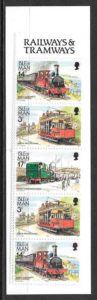 filatelia coleccion trenes 1988 Isla de Man