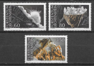 colección sellos minerales Liechtenstein 1994