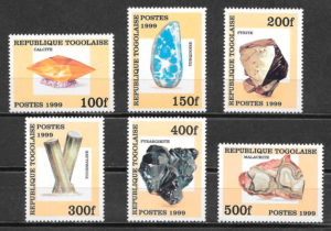 colección sellos minerales Togo 1999