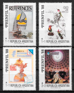 colección sellos temas varios Argentina 1988