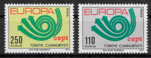 filatelia coleccion Europa Turquia 1973