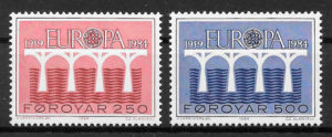 sellos Europa Feroe 1984