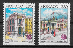 coleccion sellos Europa Monaco 1990