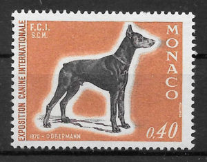 sellos perros Monaco 1970