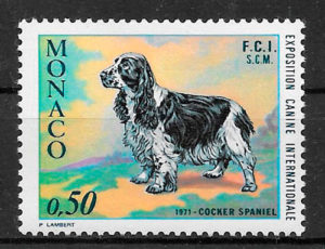 sellos perros Monaco 1971