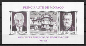 filatelia personalidad Monaco 1987