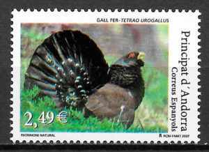 coleccion sellos fauna Andorra Espanola 2007