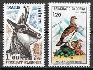 sellos fauna Andorra Francesa 1979