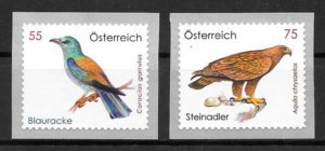 colección sellos fauna Austria