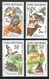 coleccion sellos fauna Checoslovaquia 2000