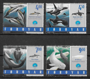 filatelia colección fauna Feroe 1998