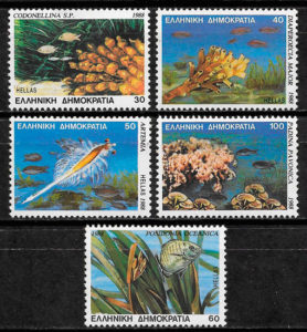 colección selos fauna Grecia 1988