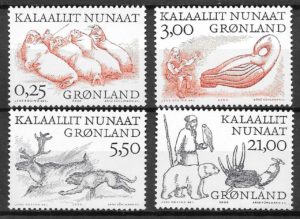 filatelia coleccion fauna Groenlandia 2000