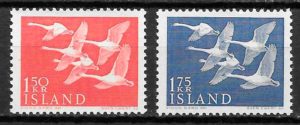 filatelia fauna Islandia 1956