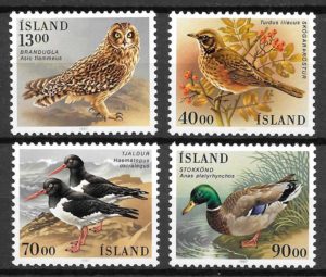 filatelia fauna Islandia 1987