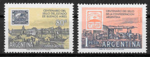filatelia transporte Argentina 1958