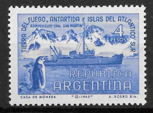 filatelia colección transporte Argentina 1965