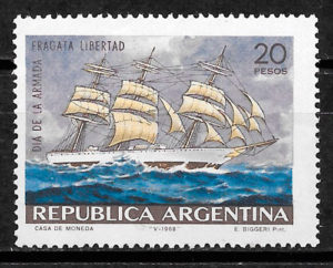 colección sellos transporte Argentina 1968