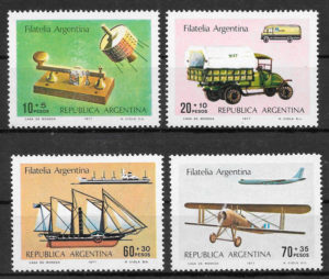 filatelia colección transporte Argentina 1977